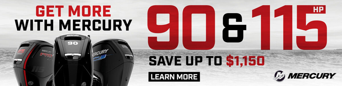 Mercury 90 & 115hp outboard offer